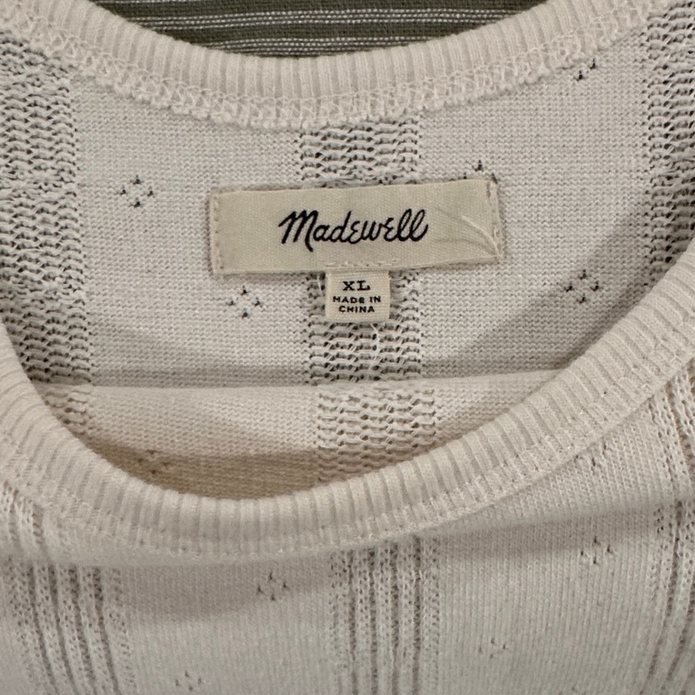 Madewell Cream Scoop Neck Short Sleeve Tee - Picture 2 of 4